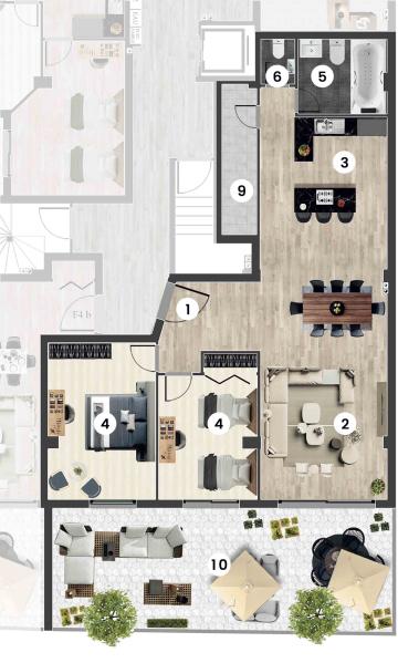 Bensiam F3 1 146m² plan