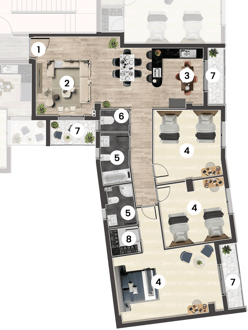 Bensiam F4 2 128.67m² plan